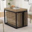 Table de salle à manger moderne extensible, d'une longueur de 23,62 po à 118 po, pouvant accueillir de 2 à 10 personnes, plateau de table en panneau de fibres à densité moyenne avec cadre de support en métal robuste, pour petits appartements et grands rassemblements (bois antique)-986500966