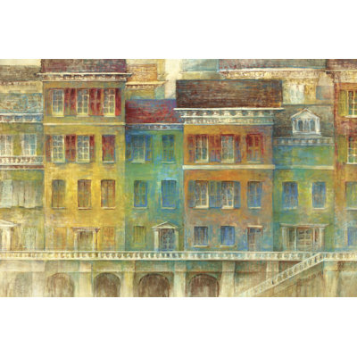 Colourful Buildings - Wrapped Canvas Painting