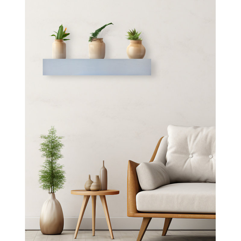 Chritine Oak Floating Shelf, Gray, 5" H x 31" W x 5" D
