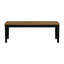 Banc de salle à manger Teny, siège brun de 48 pouces de largeur, structure en bois noir
