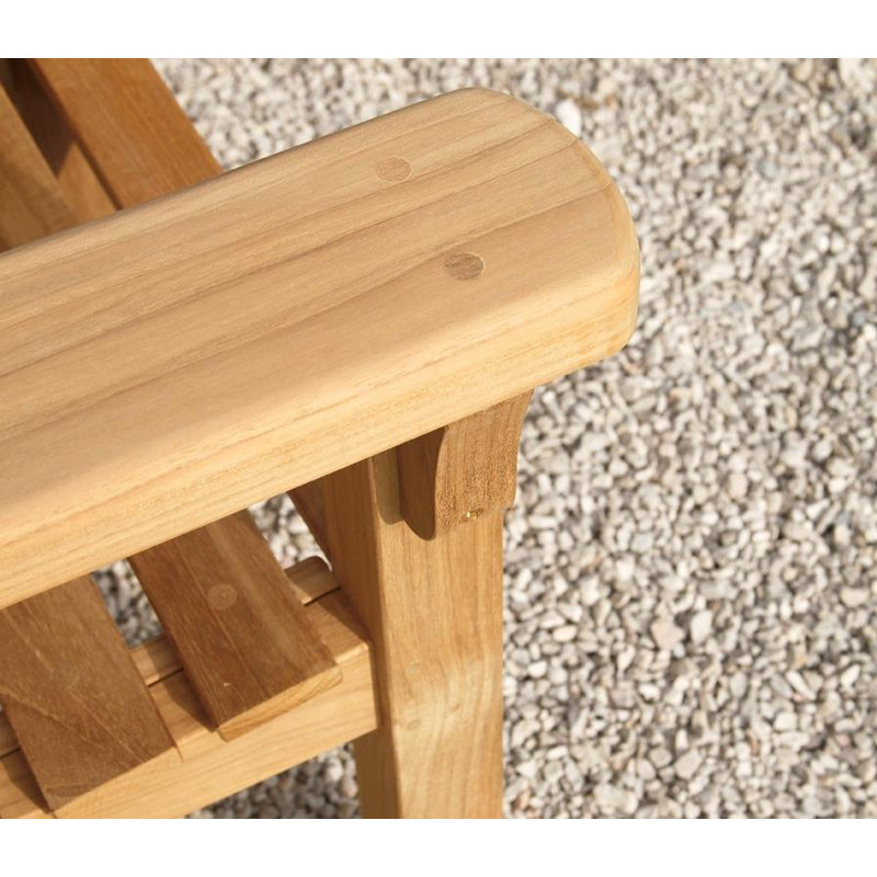London Outdoor Teak Bench, 35" H x 63" W x 25" D