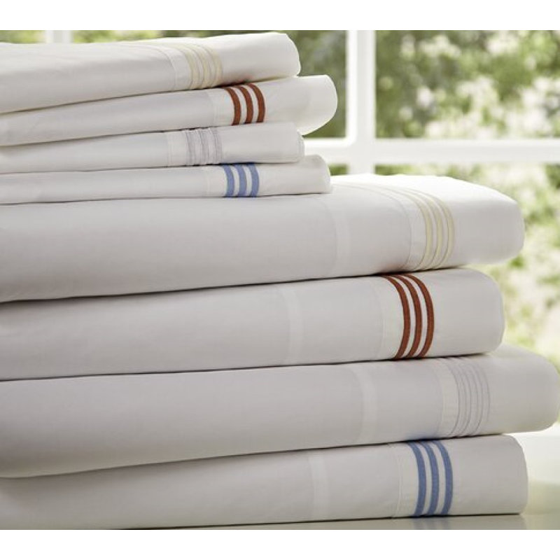 Ivory Queen Egyptian Cotton Embroidered Deep Pocket Sheet Set