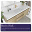 Meuble-lavabo mural simple 60 po avec plateau en résine Leeara-2063659065