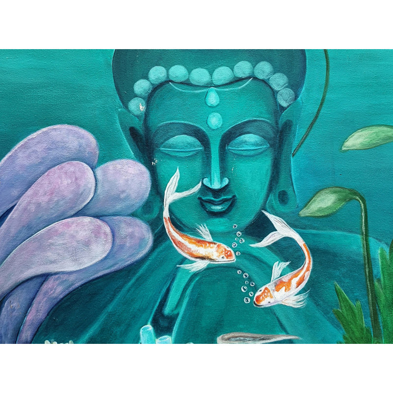 Bouddha, peinture | Acrylique sur toile | Gayatri Mavuri