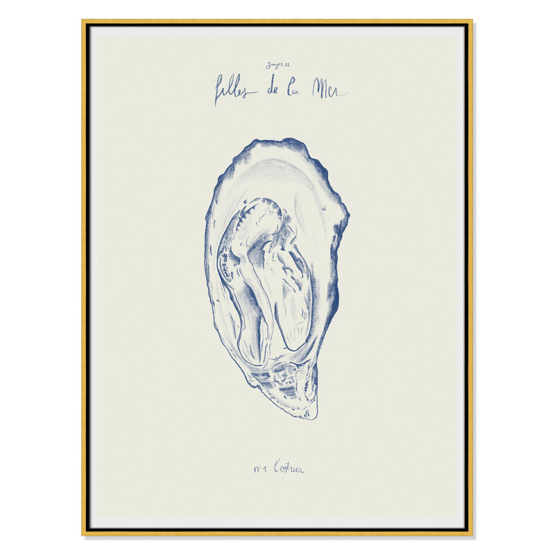 «Filles de la mer I» par Mora, H 41,5 po x l 31,5 po, Flotteur doré