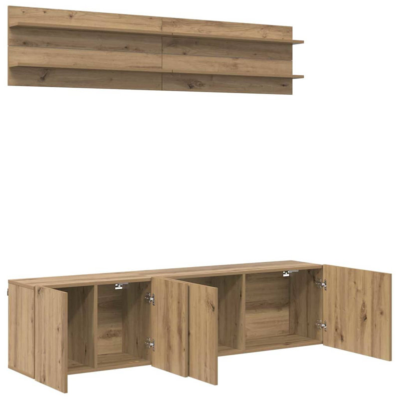Unfinished TV Stand for TVs up to 28", Artisan Oak