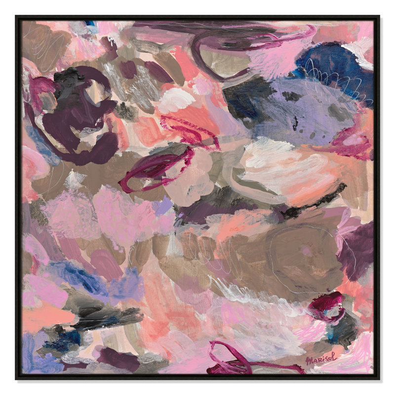 «Vineyard Evening Square» par Marisol Evora, H 37,5 po x l 37,5 po, Espresso