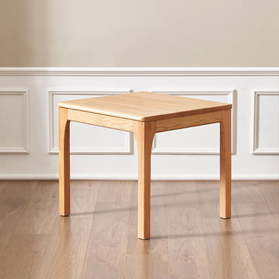 Burlywood Solid Wood Square Coffee Table