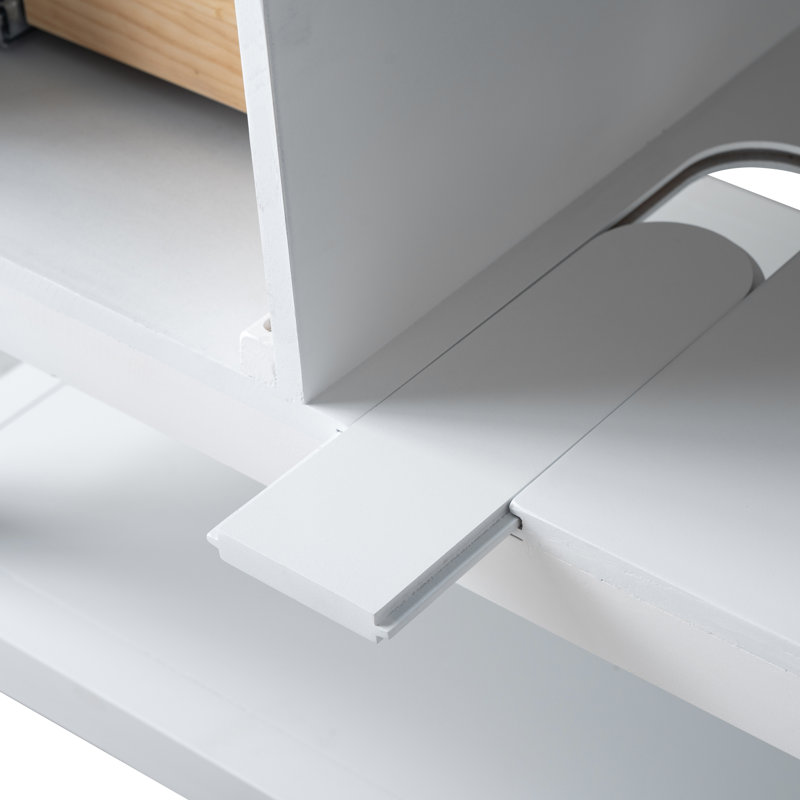 Ensemble de meuble-lavabo simple 36 po Vicini, Blanc / nickel brossé