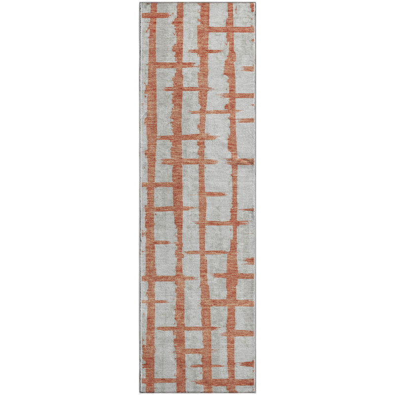 Premium Machine Washable Prisco Coral Rug, Runner 2'3" x 7'6"