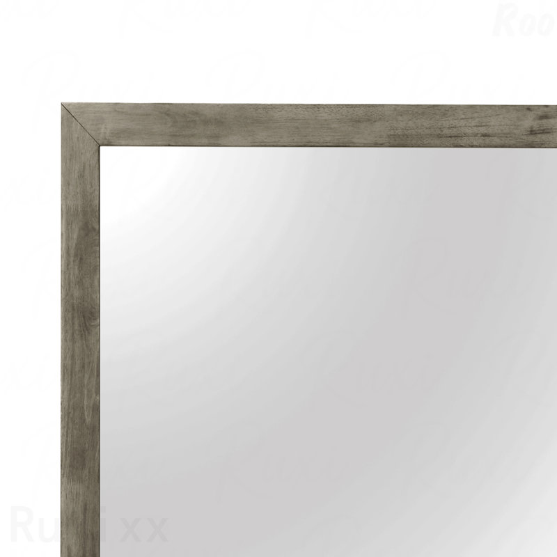 Miroir d'appoint chic Chic, 41 po x 41 po, Gris, Carrée