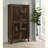 Dark Pine 4-Door Tall Accent Cabinet
