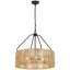 Lustre tissé à la main 4 lumières à intensité variable Dia 22 pouces