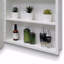 Armoire à pharmacie 24 po x 32 po à fixation murale ou encastrée en métal blanc avec miroir