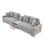 Canapé modulaire rembourré avec accoudoirs de rangement et console centrale pour salon Modern-1864926838
