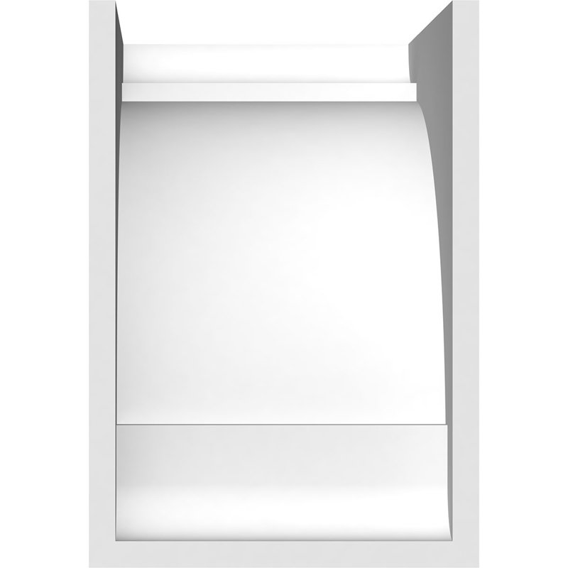 Corbeau standard en PVC de qualité architecturale standard, H 8 po x l 5 po x P 8 po