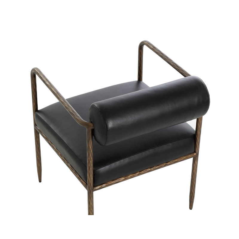 Leather Arm Chair, Black
