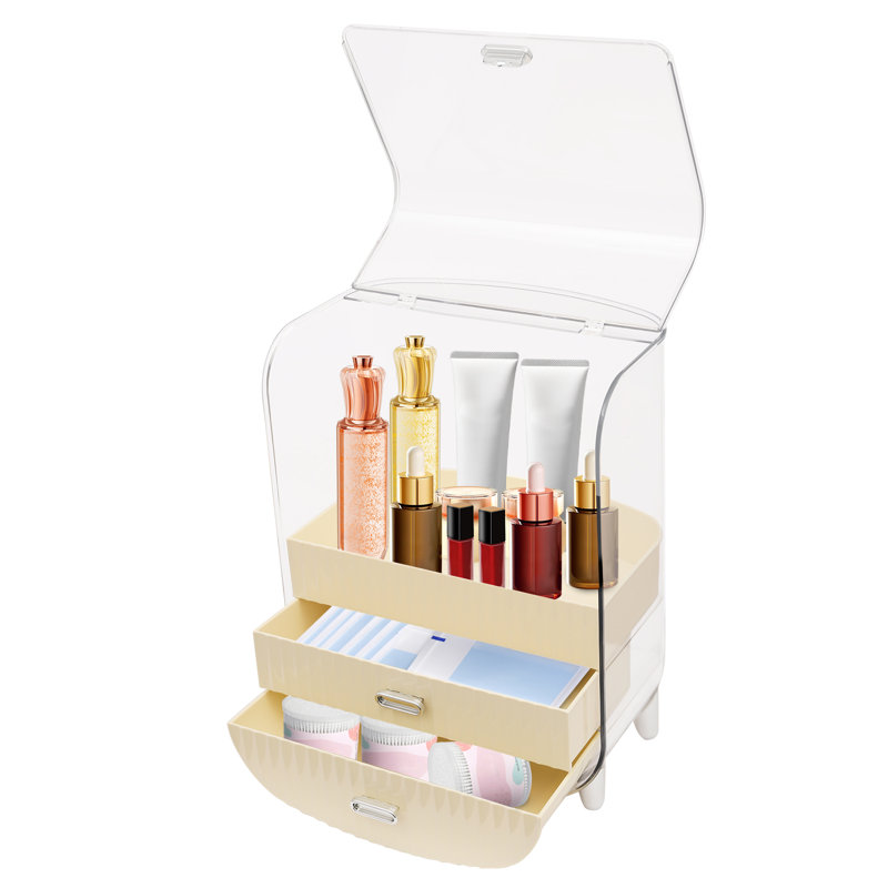 Organisateur de maquillage avec couvercle et tiroirs