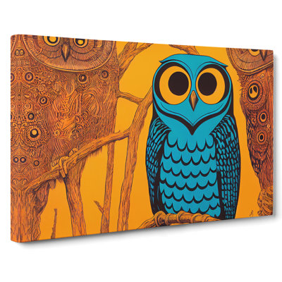 Energising Owl - Wrapped Canvas