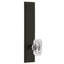Grandeur Carré Tall Plate Passage with Baguette Clear Crystal Door Knob-2102641788-2102641785