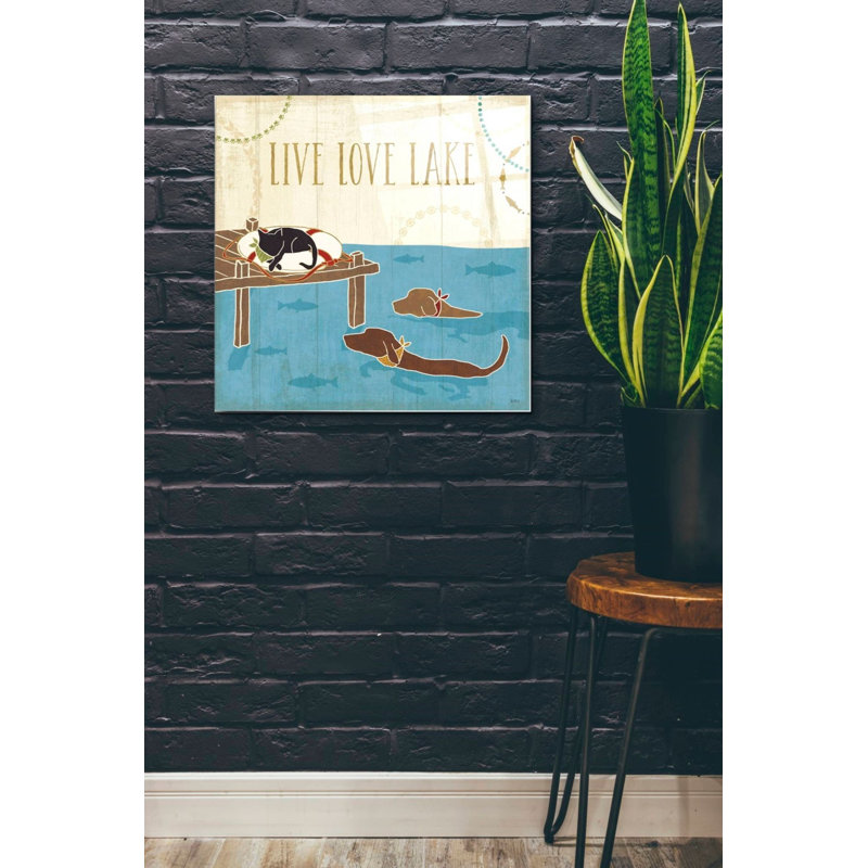 «Lake Pals V» par Veronique Charron, art mural en verre acrylique, H 24 po x l 24 po