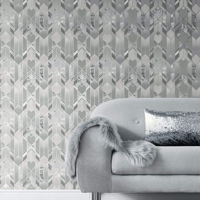 Starnes 10.05m x 53cm Metallic Finish Wallpaper Roll
