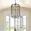 Luminaire suspendu moderne en chrome / noir à 8 lumières de 18 po et géométrique-1657857147