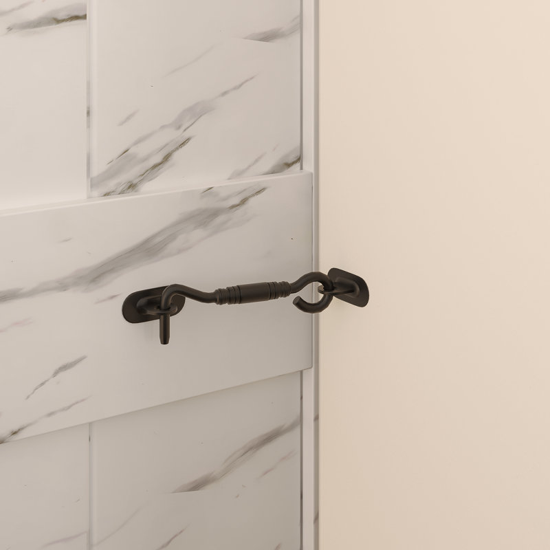 Manufactured Wood Paneled Sliding Barn Door with Installation Hardware Kit,Sliding Closet Door with PVC Surface, White Marble