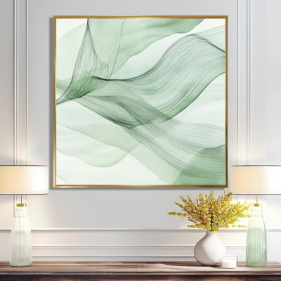 Minimalist Line Canvas, Sage Lines, Sage Green Abstract Wall Art
