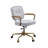 Siecross Vintage White Top Grain Leather Office Chair-1322829686