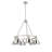 Felda 6 - Light Steel Dimmable Cone Chandelier-99998922-99998923