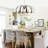 6 Lights Black And Gold Geometric Chandelier