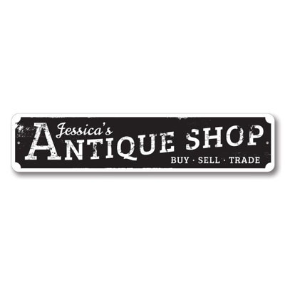 Plaque en aluminium antique