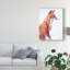 « sly fox », reproduction de peinture à l’aquarelle sur toile tendue-1052798183