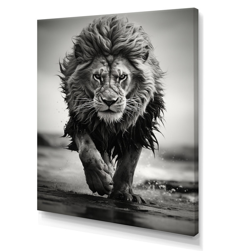 Art mural sur toile, "Noir et blanc", H 20 po x l 12 po x P 1 po