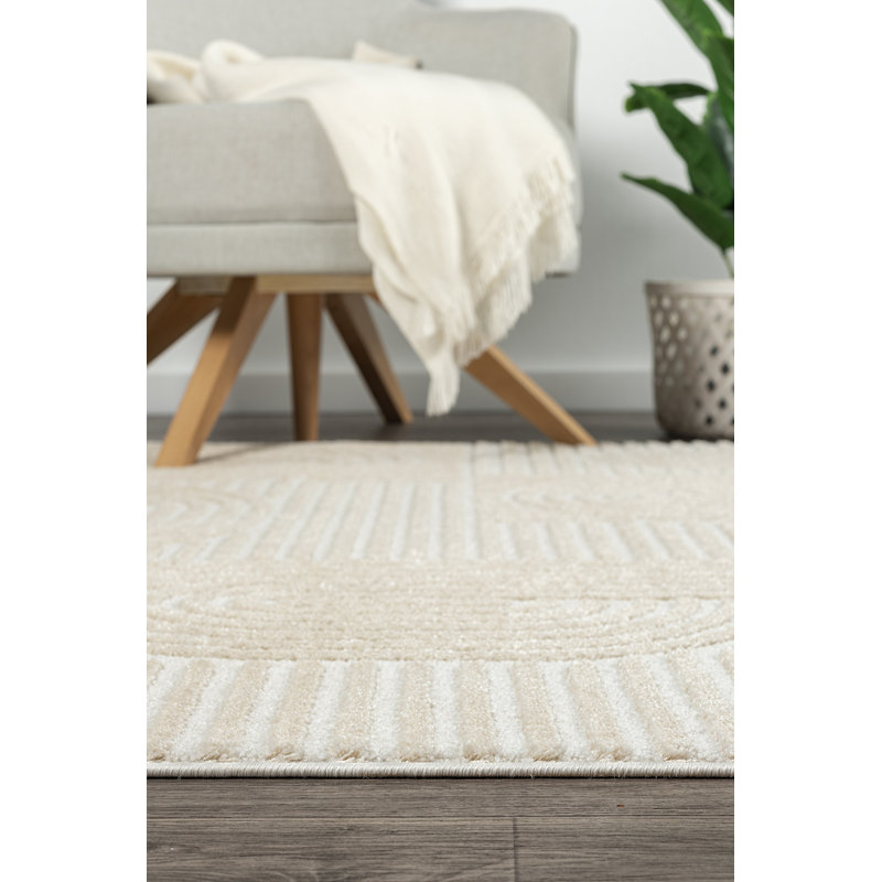Rikin Geometric Machine Made Indoor / Outdoor Area Rug, Runner 2'8" x 9'10"