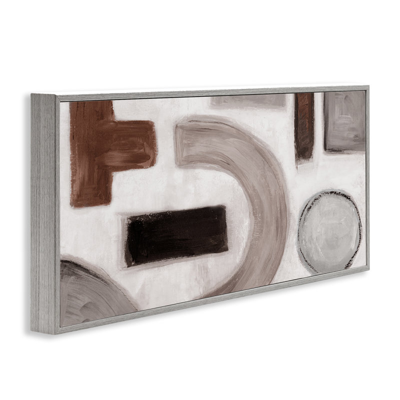  «Boho Geometric Shapes», estampe numérique encadrée par Emma Peal, Estampe numérique Farmhouse, H 10 po x l 24 po