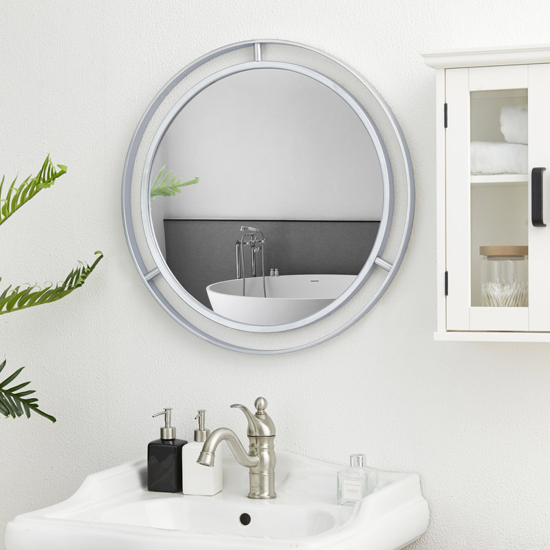 Terwilliger Metal Mirror, Silver Antique, 28" x 28"