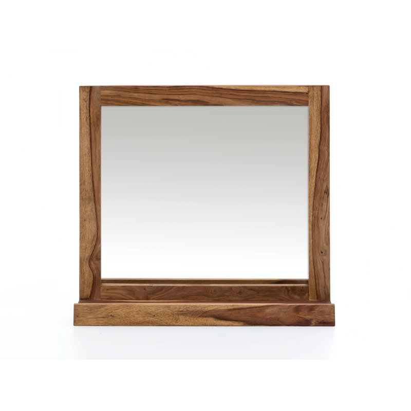 Haylee Wood Flat Wall Mirror