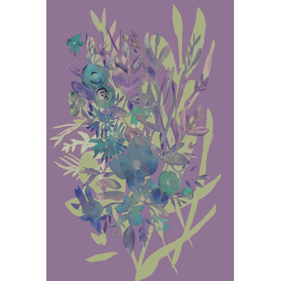 Fleurs d'ardoise sur mauve I