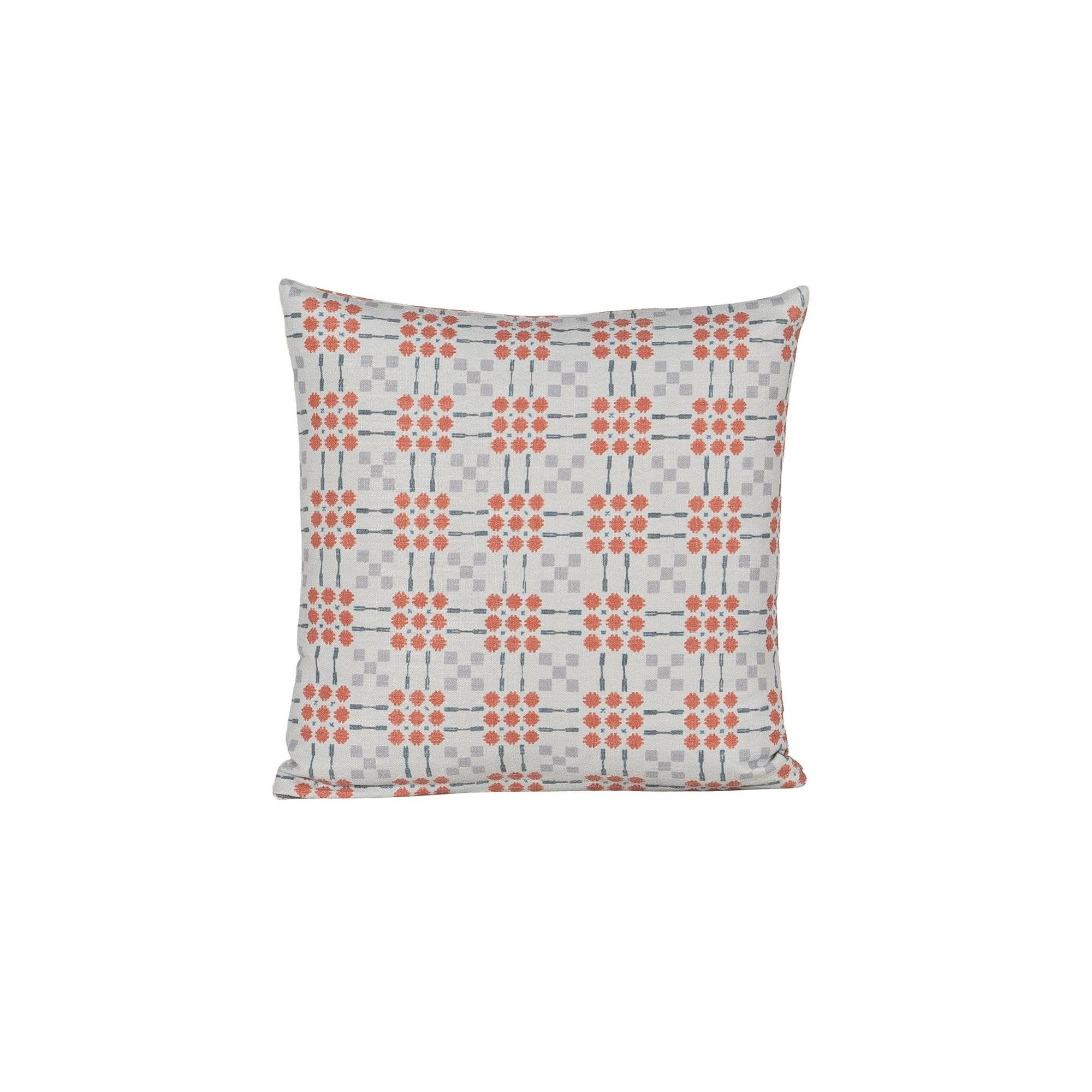 Gridwork Geometric Accent Pillow, Square 26", Blue, Polyester