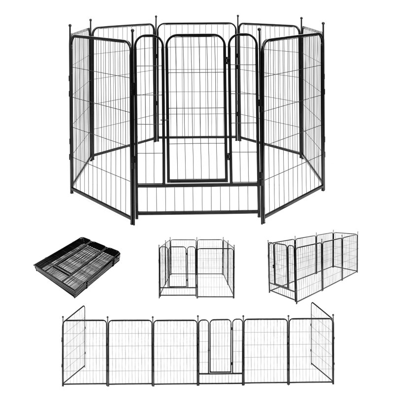 Parc pour animal de compagnie 40 po avec 8 panneaux 40 po, H 32 po x l 28,5 po