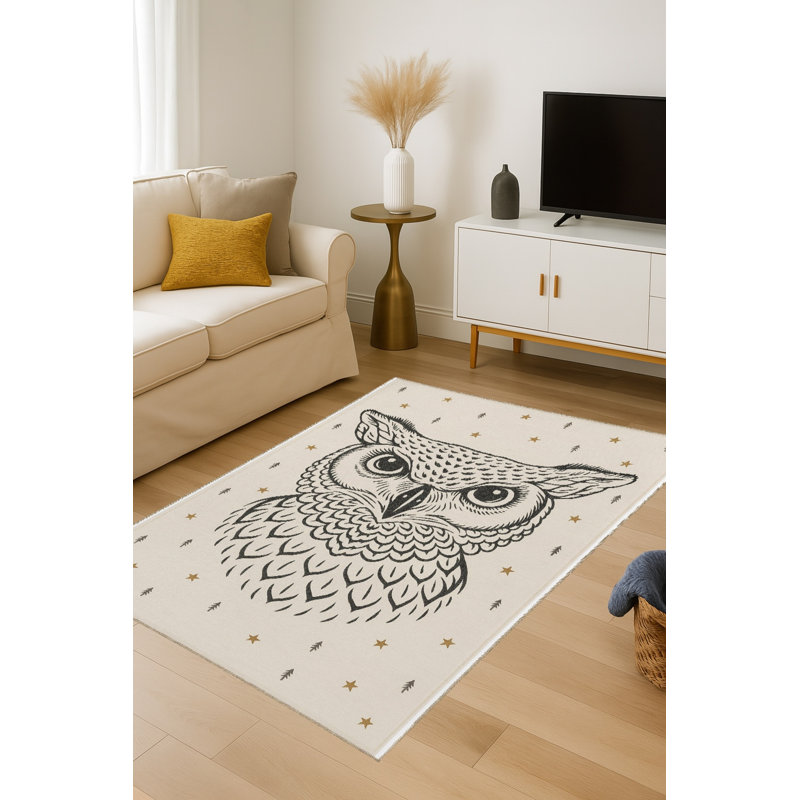 Tapis tissé à la crème Mosso, 2 pi 6 po x 4 pi 11 po