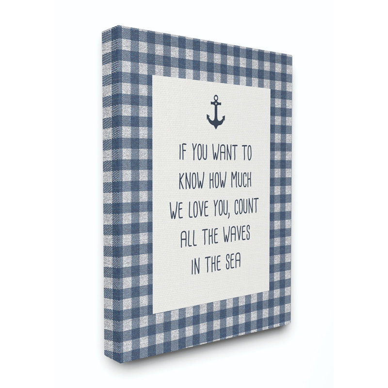 « count the wave family home », art de conception de mots Lesia, H 30 po x l 24 po x P 1,5 po, Toile tendue