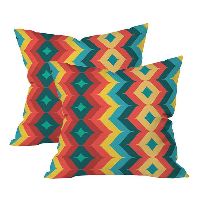 Chevron Outdoor Square Pillow Cover & Insert