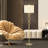  59'' Modern Glam Gold Floor Lamp with 3-Way Dimmable Lighting and Drum Linen Shade