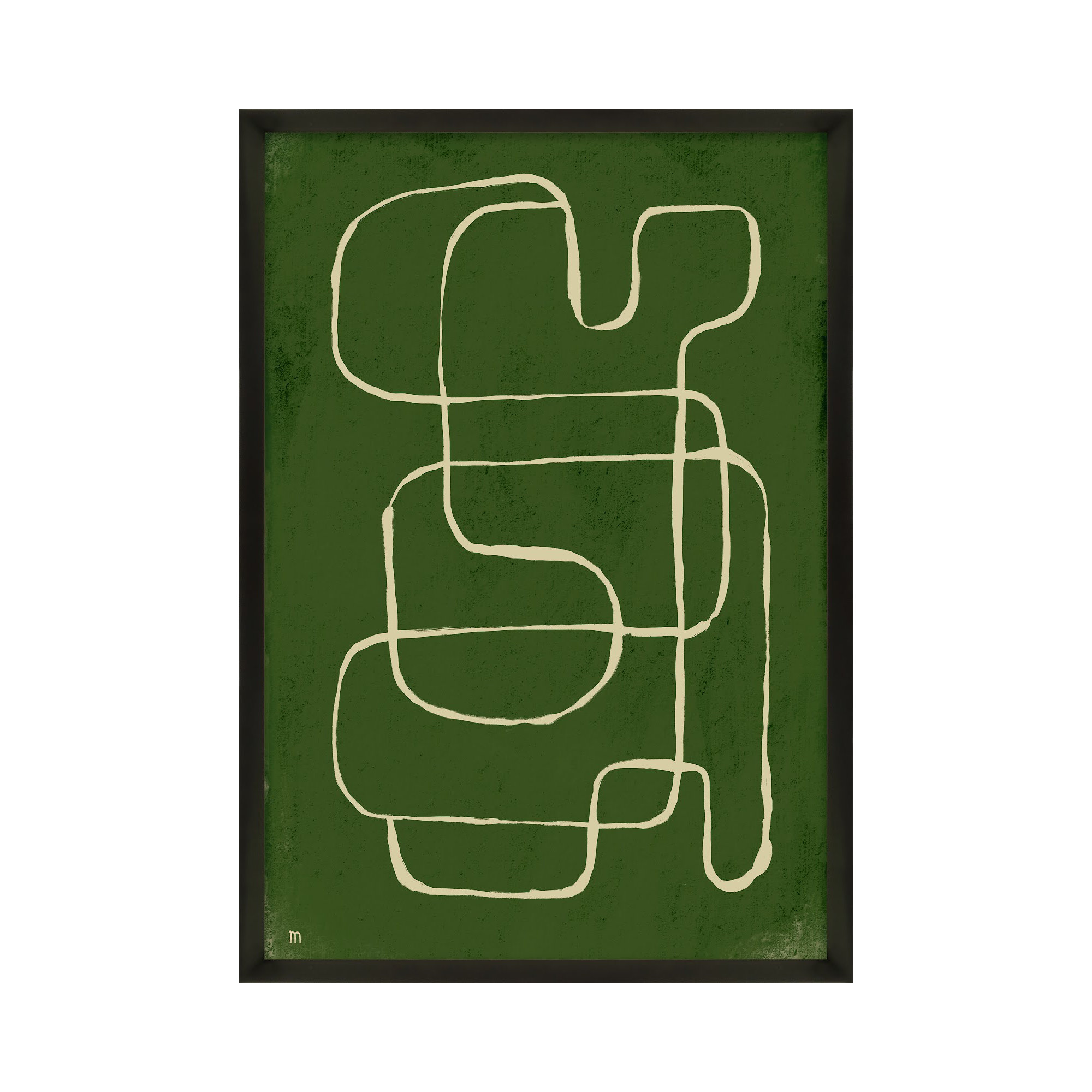Line Works 1 by Studiom, Black Framed Paper, 25" H x 17.5" W x 1.25" D