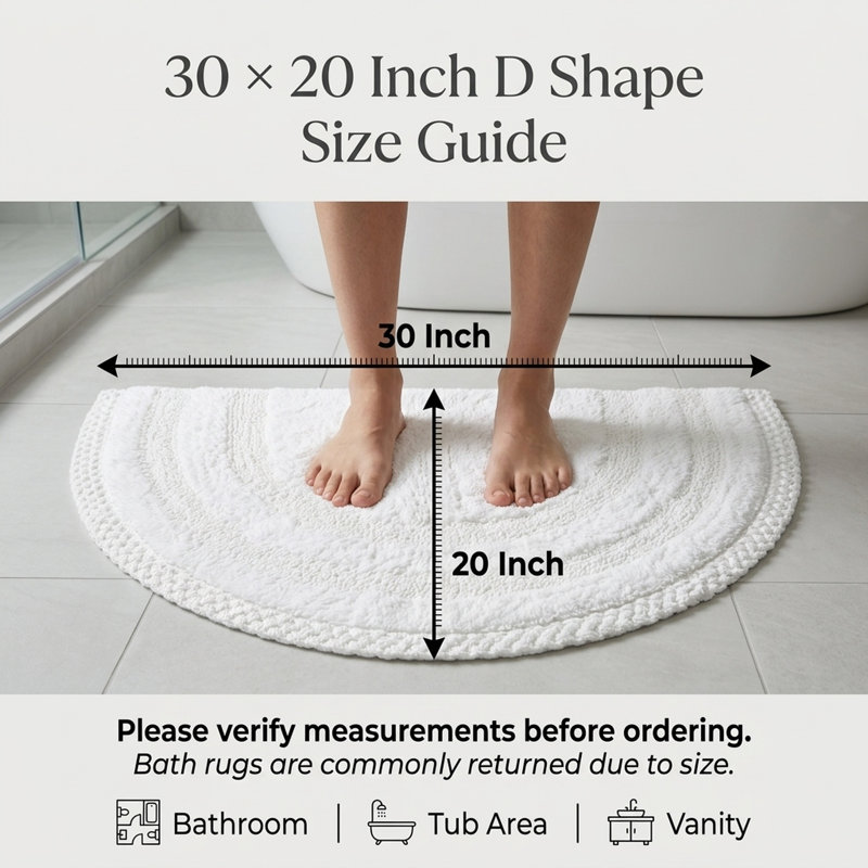 Tapis pour salle de bain Adiraica, Blanc