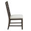 Ensemble de 2 chaises d'appoint de salle à manger Vcy, coussin beige, brun espresso