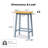 Solid Wood Bar Stools (Not Cheap Iron), 25.6" Tall Set Of 2 Bar Chairs, Kitchen Counter Stools With Footrests, Farmhouse Stools-2067614384
